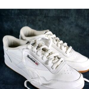 Reebok Women's White Leather Sneakers with Gum Outsole